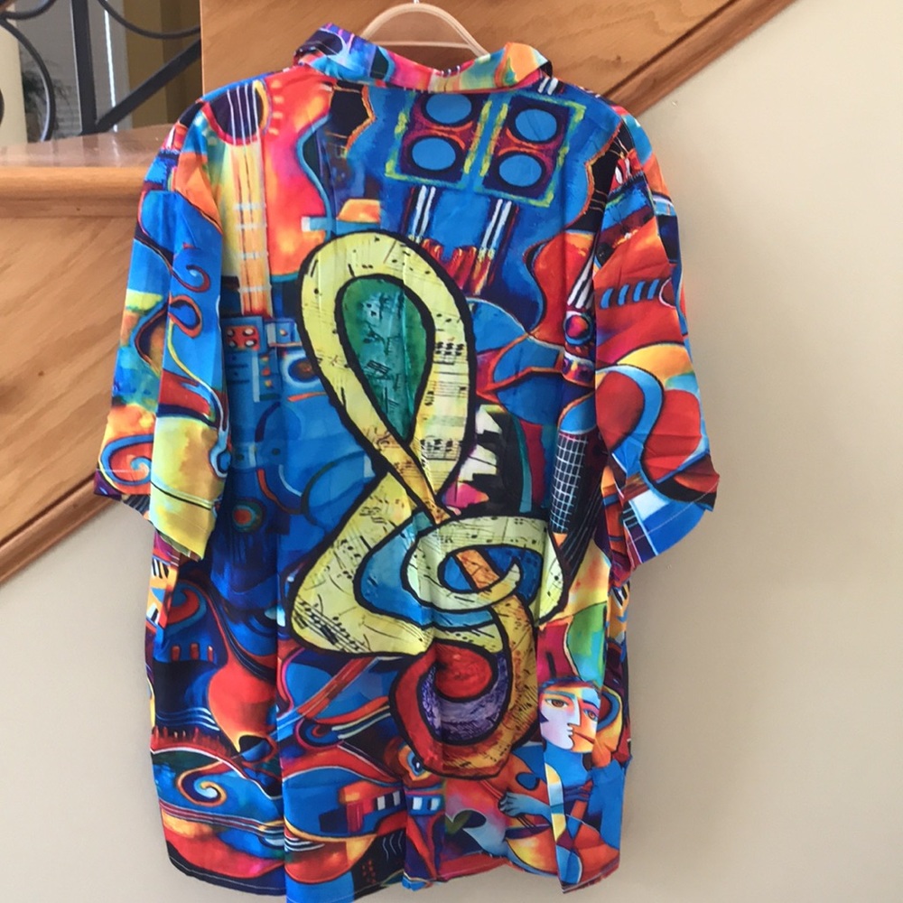 MISSLOOK Hawaiian Shirt Size XL Multicolor New Without Tags - Picture 3 of 4